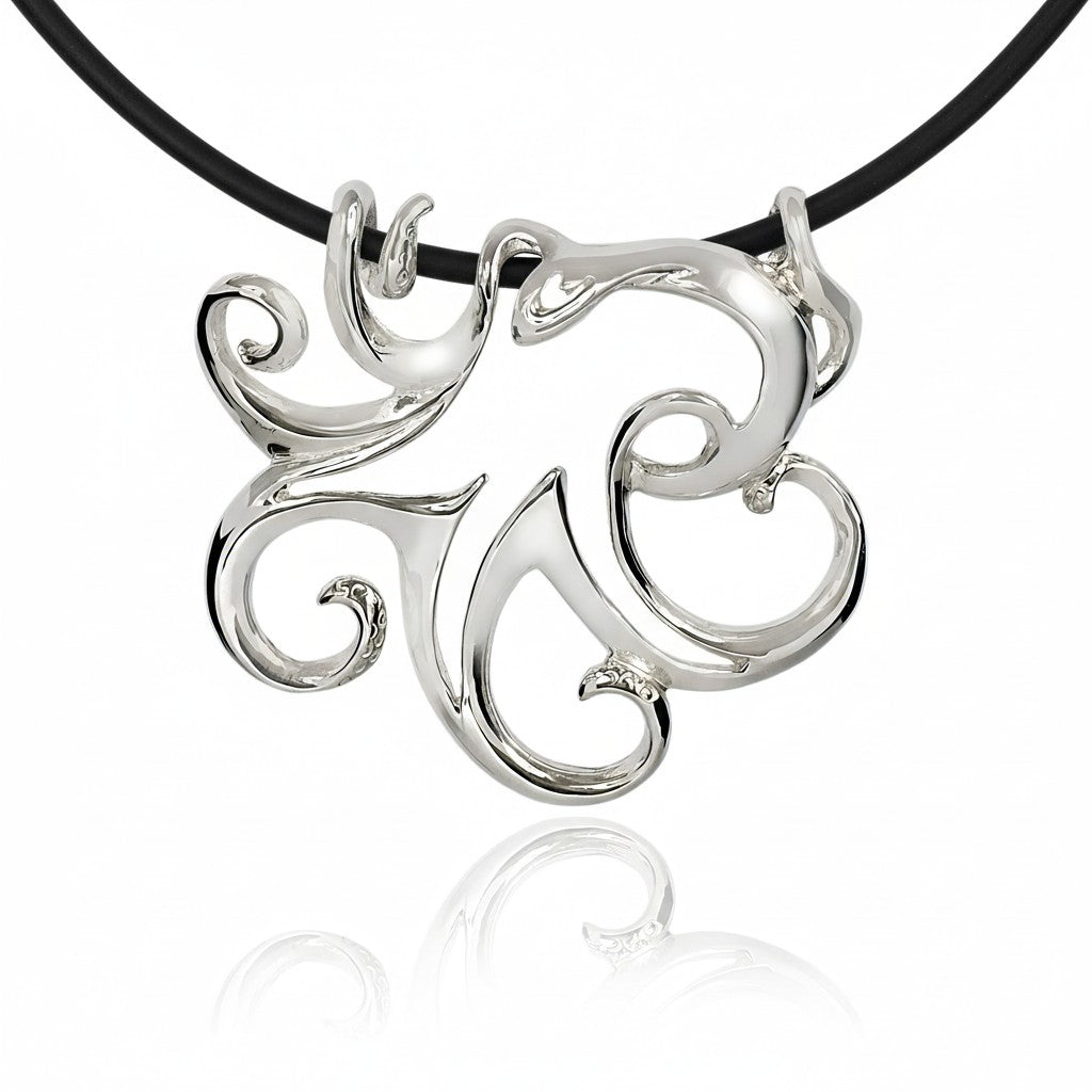 Octopus Pendant – Seaplicity Collection – Sterling Silver - Big Blue