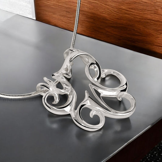Octopus Necklaces for Women Sterling Silver- Octopus Jewelry for Women, Octopus Pendant, Sea Life Jewelry, Octopus Gifts for Women - Big Blue