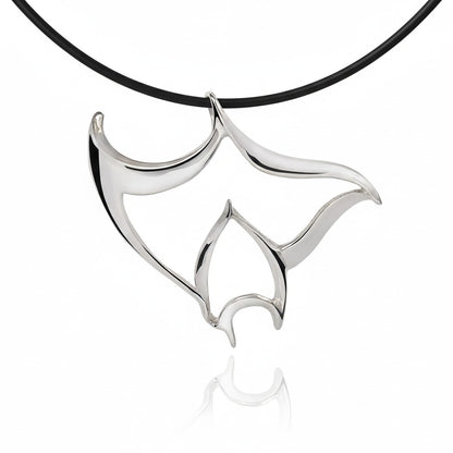 Manta Ray Necklace – Seaplicity Collection – Sterling Silver - Big Blue