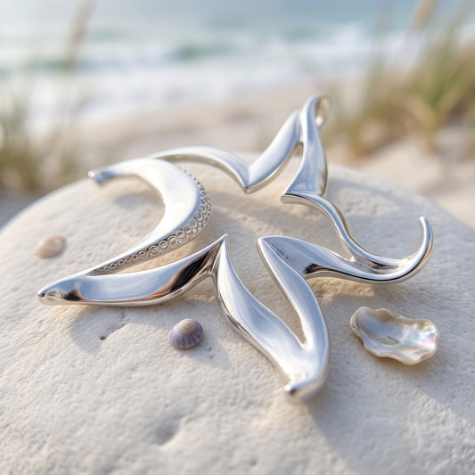 Starfish Necklace - Seaplicity Collection - Sterling Silver - Big Blue