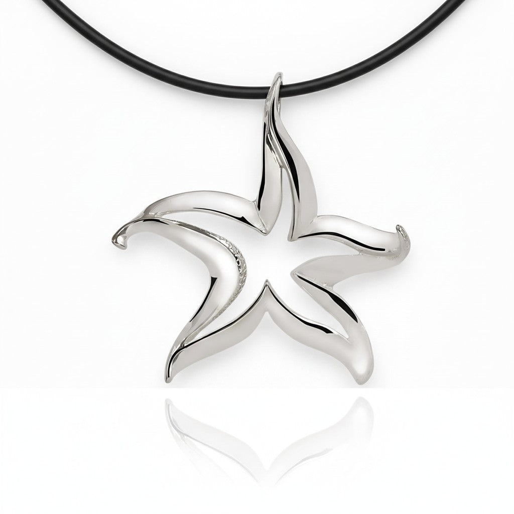 Starfish Necklace - Seaplicity Collection - Sterling Silver - Big Blue