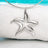 Starfish Necklace Sterling Silver for Women- Sea Star Pendants, Starfish Jewelry for Women, Sea Star Jewelry Sterling Silver, Beachy Necklaces - Big Blue