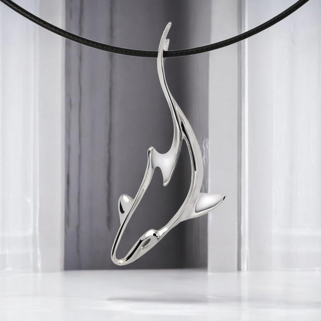 Grey Reef Shark Pendant – Seaplicity Collection – Sterling Silver - Big Blue