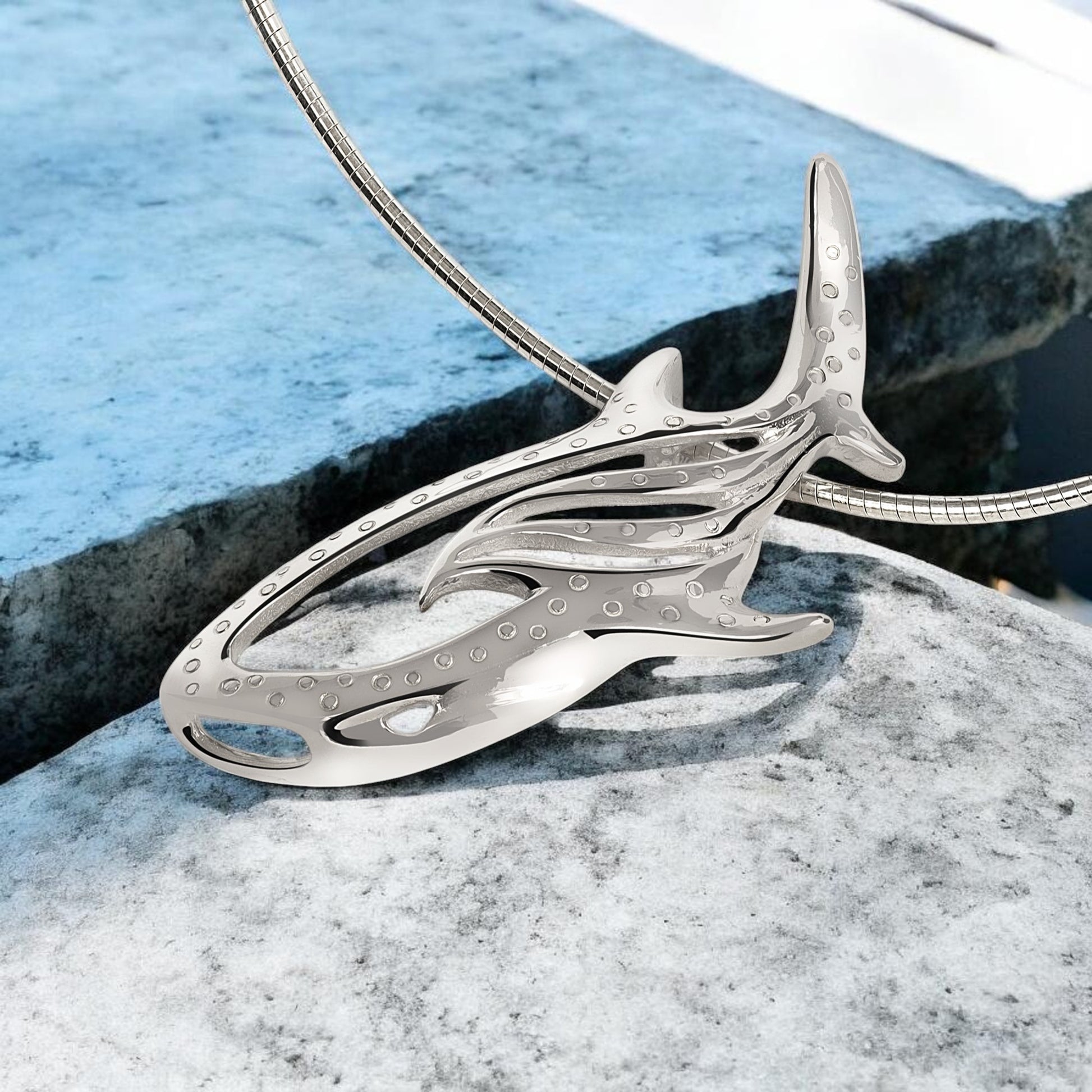 Whale Shark Necklace – Seaplicity Collection – Sterling Silver - Big Blue