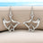 Stingray Drop Earrings Sterling Silver- Manta Ray Dangle Earrings, Stingray Charm Earrings, Manta Ray Dangle Earrings Sterling Silver - Big Blue