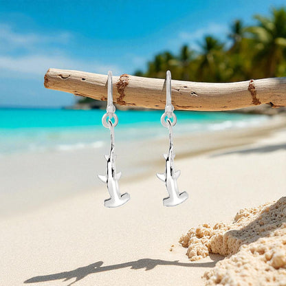 Hammerhead Shark Earrings - Sealife Collection - Silver