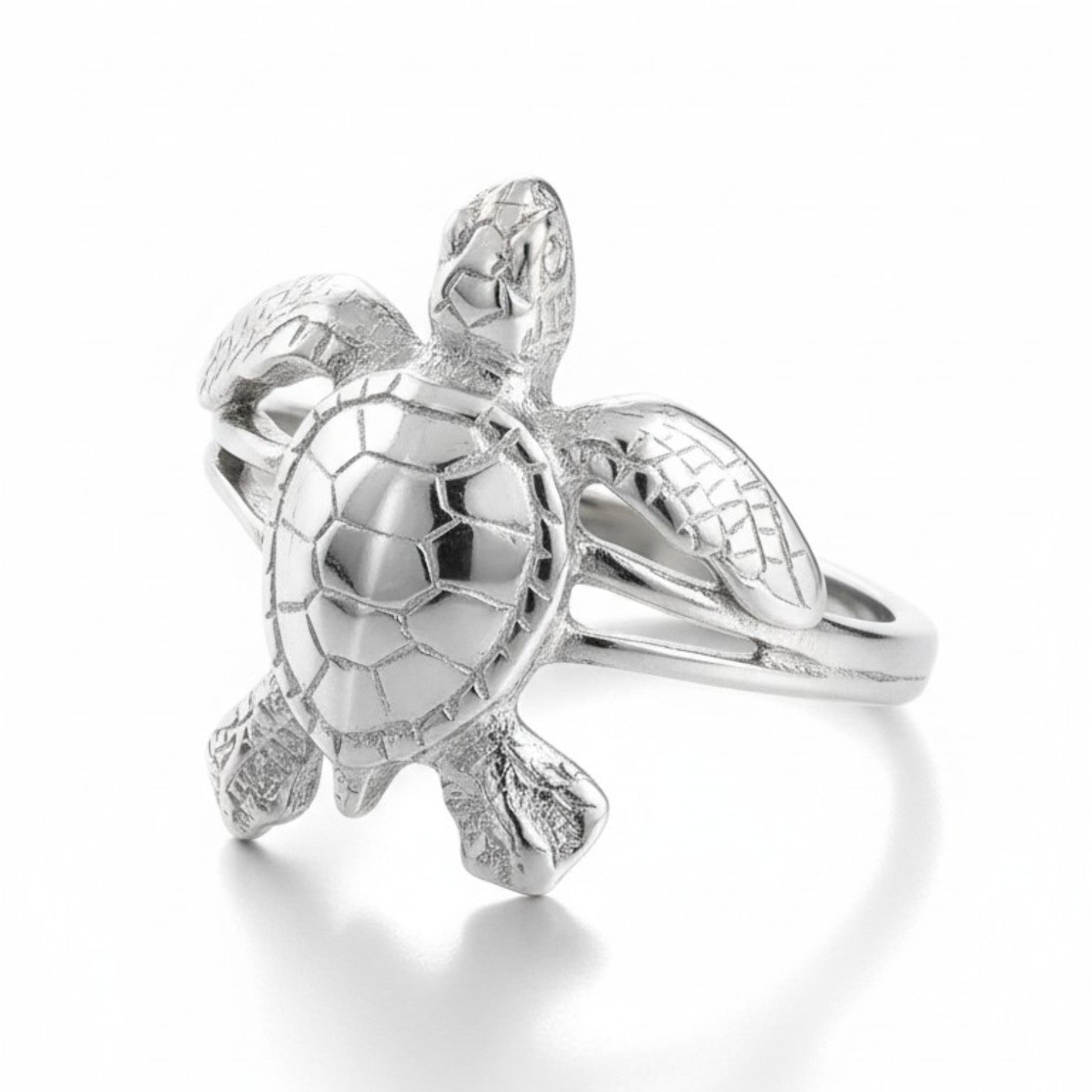 Sea Turtle Hatchling Ring - Sea Life Collection - Sterling Silver Success - Big Blue