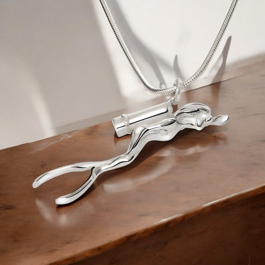 Women Scuba Diver Sterling Silver Necklace Pendant for Women - Big Blue