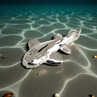 Wobbegong Shark Pendant – Sealife Collection - Sterling Silver - Big Blue