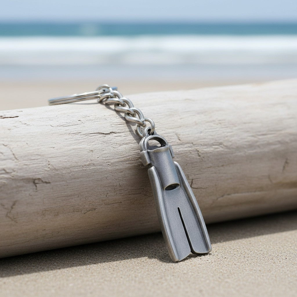 Dive Fin Keychain – Diver´s Collection – Pewter