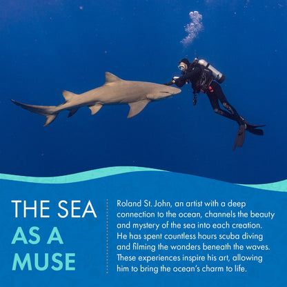 Big Blue by Roland St John sea turtle pendant in jet black finish, symbolizing strength and wisdom. Realistic design on cotton cord.