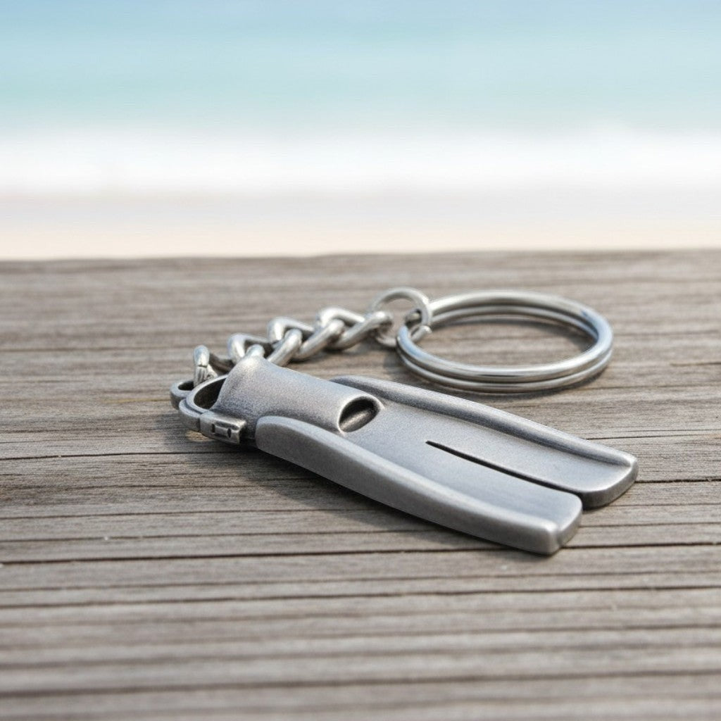 Dive Fin Keychain – Diver´s Collection – Pewter