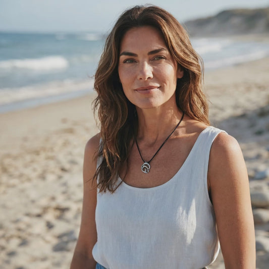 Dolphin Cord Necklace – "Flipper" – Pewter