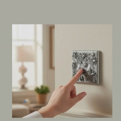 Sea Turtle Hatchlings Single Switch Plate –  Pewter