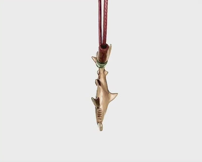Hammerhead Shark Necklace – Shoreline Collection - Bronze on Cord