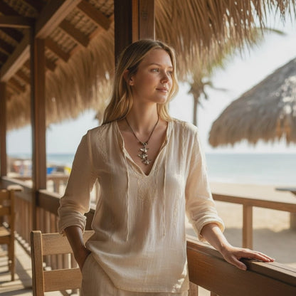 Triple Manta Rays Necklace – Shoreline Collection – Bronze