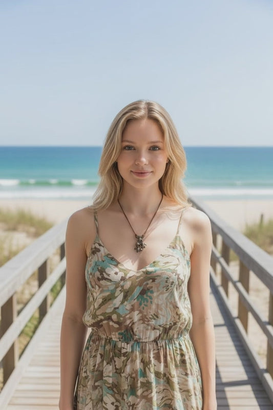 Baby Sea Turtle Hatchling Necklace - Shoreline Collection - Bronze