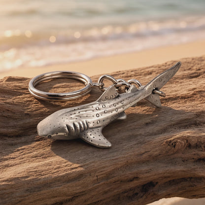 Whale Shark Keychain – Sea Life Collection – Pewter