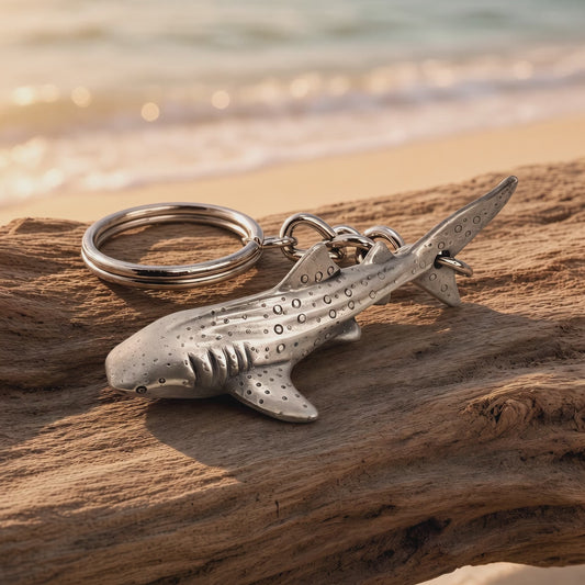 Whale Shark Keychain – Sea Life Collection – Pewter
