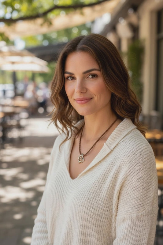 Reef Shark Necklace – "Frenzy" – Bronze on Cord