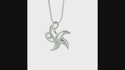 Starfish Necklace – "Starry" – Sterling Silver