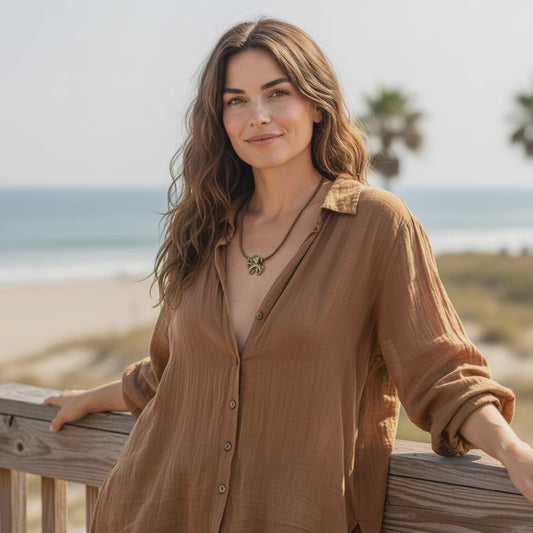 Octopus Pendant Necklace – "Leggs"- Bronze on Cotton Cord