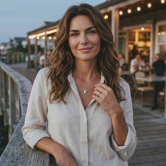 Baby Turtle Hatchling Necklace - Mini Sterling Collection - Sterling Silver