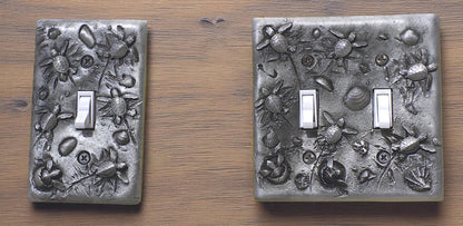 Sea Turtle Hatchlings Single Switch Plate –  Pewter - Big Blue