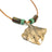 Ocean Theme Shoreline Solid Bronze Realistic Sea Life Stingray Pendant Necklace - Big Blue