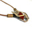Ocean Theme Shoreline Solid Bronze Sea Life Shark Diver with Dive Flag Pendant Necklace - Big Blue