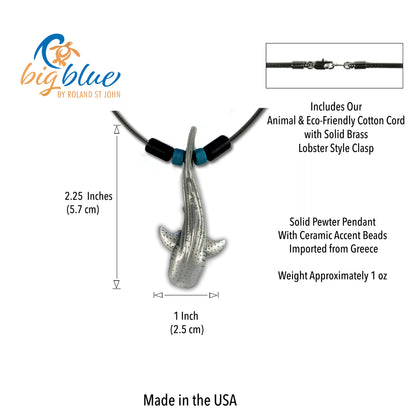 Shark Necklace for Men and Women- Reef Shark Necklace for Women, Gifts for Shark Lovers, Shark Jewelry, Whale Shark Pendant, Gifts for Scuba Divers - Big Blue