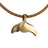 Whale Tail Sea Life Ocean Theme Solid Bronze Pendant Necklace - Big Blue
