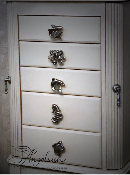 Ocean Theme Drawer Pulls and Knobs- Turtle Drawer Pulls | Beach Décor | Turtle Knobs  Coastal Drawer Pulls and Knobs | Sea Life Cabinet Knobs - Big Blue