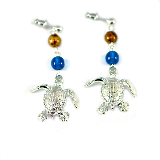 Ocean Theme Sea Turtle Sea Life Earrings Necklace & Bracelet Available - Big Blue