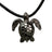 Sea Turtle Pendant Ocean Theme Sea Life Pewter Pendant Hematite Finish - Big Blue