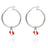 Dive Flag Hoop Earrings for Women Sterling Silver- Scuba Diving Gifts for Women, Scuba Diving Earrings, Dive Flag Charm Earrings, Gifts for Scuba Divers