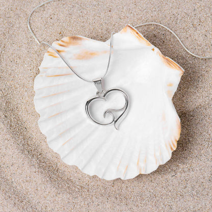 Ocean Wave Necklace Sterling Silver 925 - Heart of the Ocean Pendant, Ocean Lover Gifts, Sea Life Jewelry - Big Blue