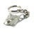 Realistic Ocean Theme Sea Life Stingray Quality Pewter Key Chain - Big Blue