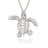 Ocean Theme Miniature Baby Sea Turtle Sea Life Hatchling Sterling Pendant on Sterling Chain - Big Blue
