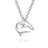 Shark Necklace for Women-Sterling Silver Shark Pendant, Shark Charm 925| Shark Jewelry Gifts for Shark Lovers, Miniature Shark Pendant with Sterling Chain - Big Blue