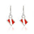 Scuba Diver Theme Mini Dive Flag Sterling Silver Drop Earrings - Big Blue
