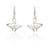 Ocean Theme Mini Realistic Sea Life Manta Ray Sterling Silver Drop Earrings - Big Blue