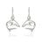 Ocean Theme "Frenzy" Sterling Silver Sea Life Shark Drop Earrings - Big Blue