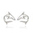 Ocean Theme "Frenzy" Sea Life Shark Post Sterling Silver Earrings - Big Blue