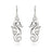 Ocean Theme "Polo" Sea Life Seahorse Sterling Silver Drop Earrings - Big Blue