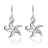 Ocean Theme "Starry" Sea Life Starfish Drop Sterling Silver Earrings - Big Blue