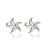 Ocean Theme "Starry" Sea Life Starfish Post Sterling Silver Earrings - Big Blue