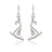 Ocean Theme "Salty" Sea Life Sea Lion Sterling Silver Drop Earrings - Big Blue