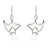 Ocean Theme Mini "Big Ray" Sea Life Manta Ray Sterling Silver Drop Earrings - Big Blue