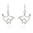 Ocean Theme Mini "Big Ray" Sea Life Manta Ray Sterling Silver Drop Earrings - Big Blue